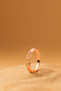 Jewello  classic rose gold plated and studded American diamond Adjustable finger ring for women and girls.