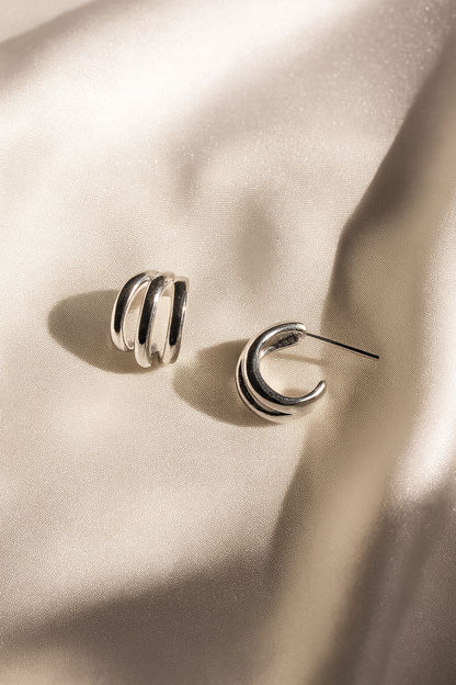 Jewello fashionable dainty silver plated Bali stud anti tarnish Korean earring for women and girls.