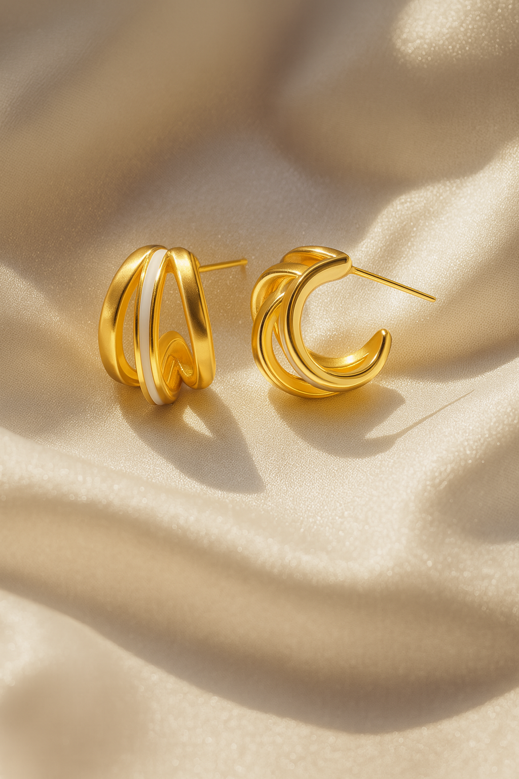 Jewello trendy golden plated Bali Korean earring for women and girls.