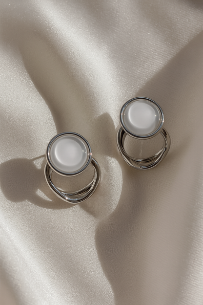 Jewello stylish silver-plated Bali design dangle Korean earring for women and girls.