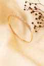 Jewello trendy rose gold plated with cubic zirconia stud cuff bracelet, Kada bracelet for women and girls.