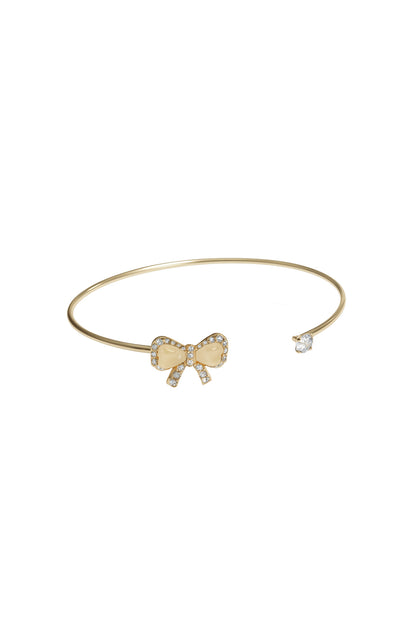 Jewello fashionable gold plated with shimmering golden stone stud cuff bracelet, Kada bracelet for women and girls.