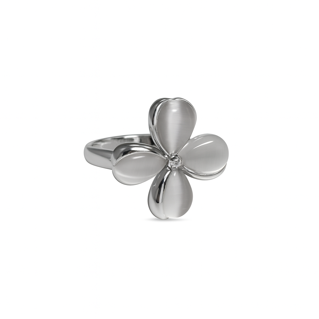 Jewello stylish silver-plated floral design with white stone stud pendant chain set for women and girls.