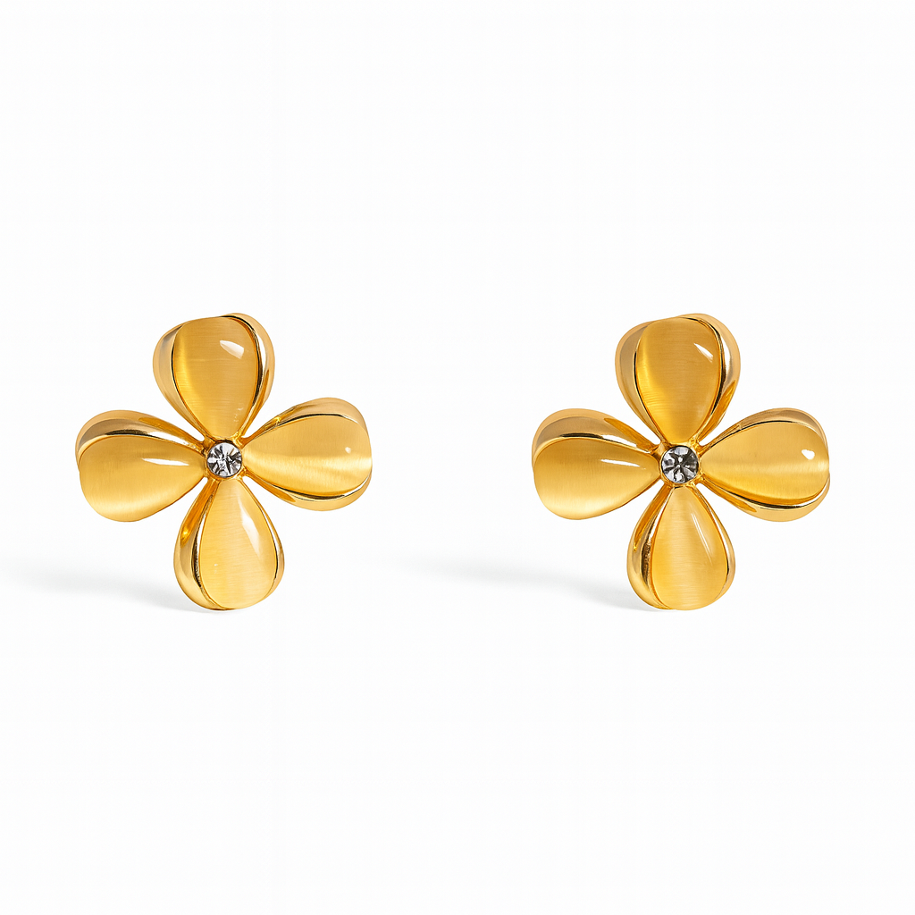 Jewello delicate floral design with light white stone stud pendant chain set for women and girls.