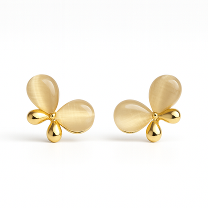 Jewello gold plated floral design with white stone stud chain pendant set for women and girls.