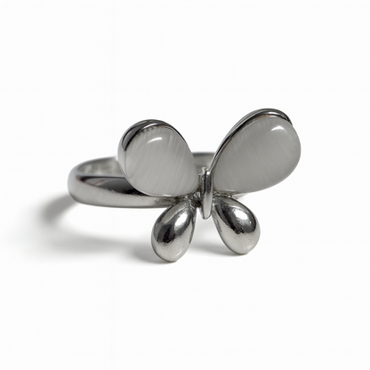 Jewello fancy silver plated floral design with white stone stud chain pendant set for women and girls.