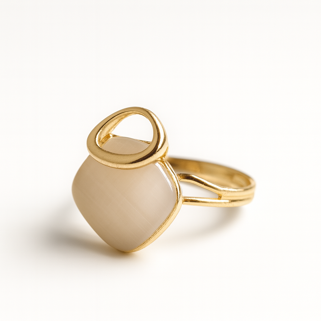 Jewello elegant gold-plated square design with white stone stud pendant chain set for women and girls.