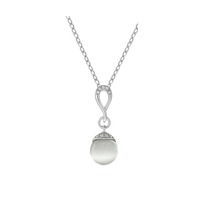 Jewello fancy silver plated chain pendant set for women and girls.