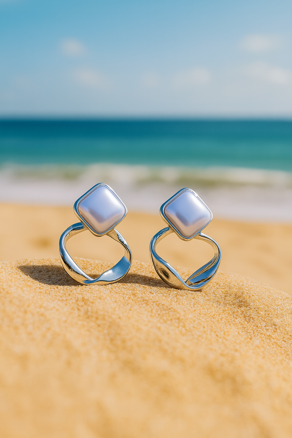 Jewello elegant fancy silver plated Korean earring for women and girls.