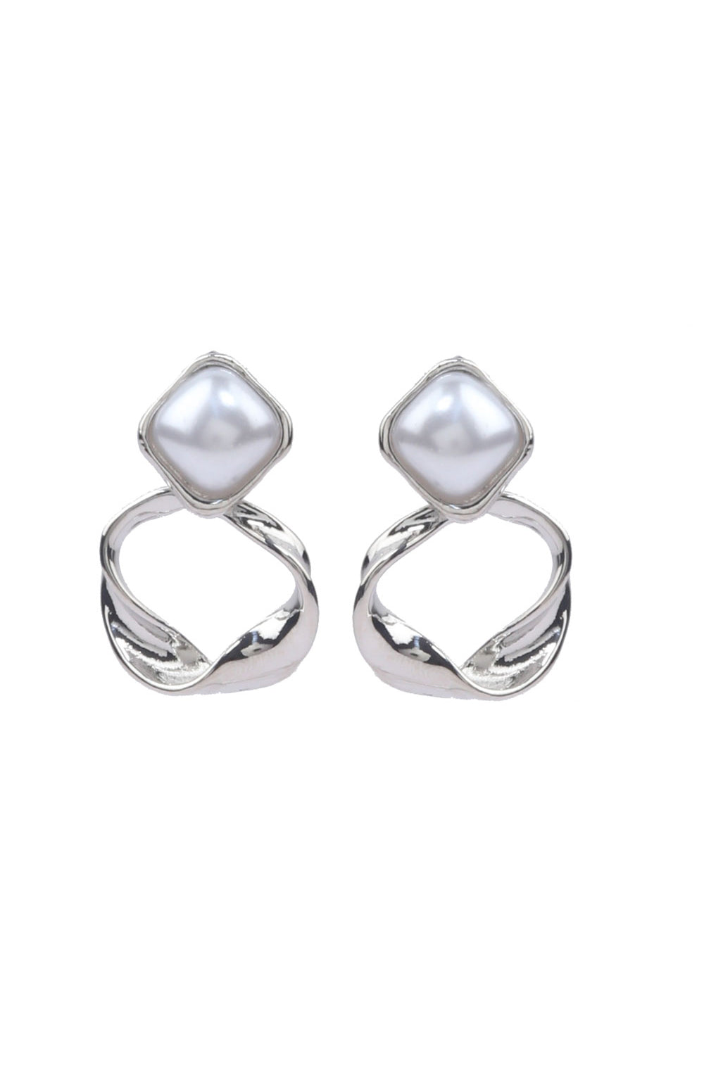 Jewello elegant fancy silver plated Korean earring for women and girls.