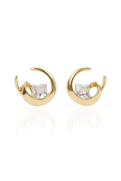 Jewello gold plated delicate Korean earring for women and girls.