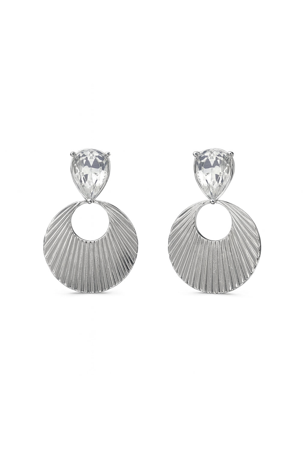 Jewello sterling silver plated droplet anti tarnish Korean earring for women and girls.