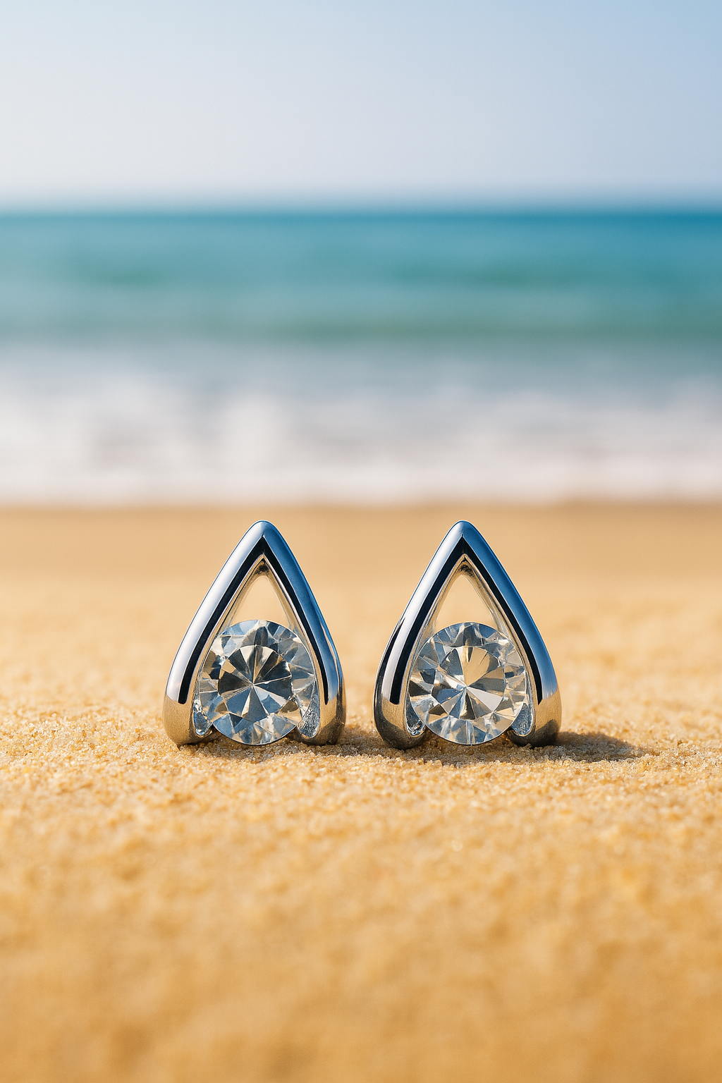Jewello stylish sterling silver plated droplet design anti tarnish Korean earring for women and girls.
