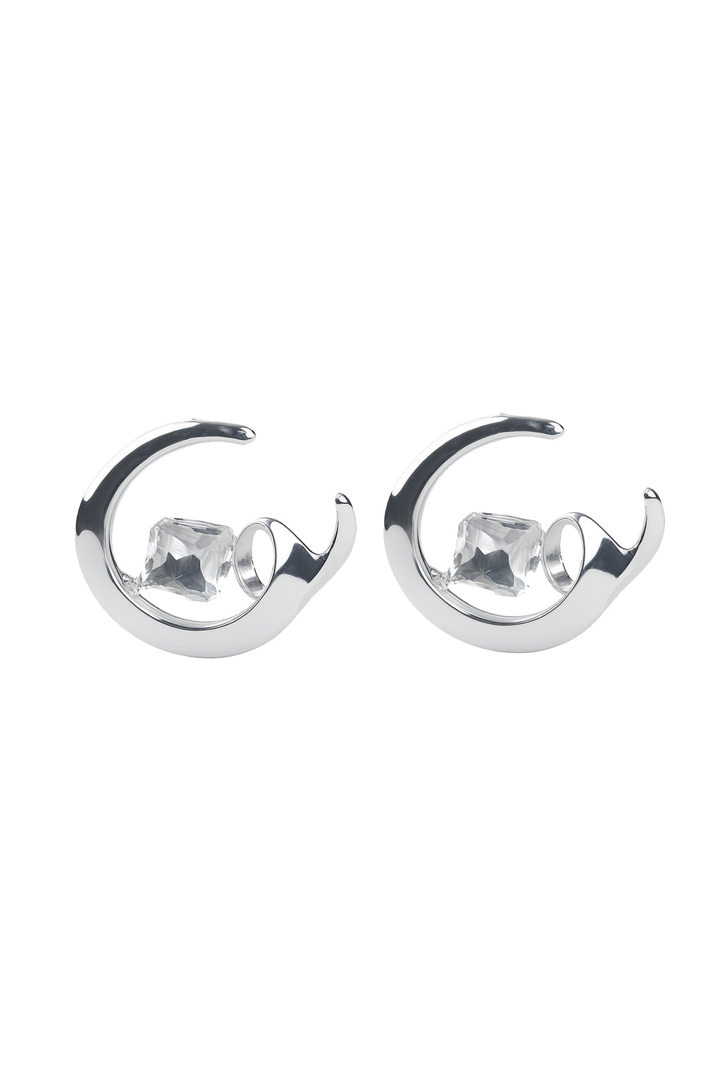 Jewello  sterling silver plated with  bali shape stone stud anti tarnish Korean earring for women and girls.