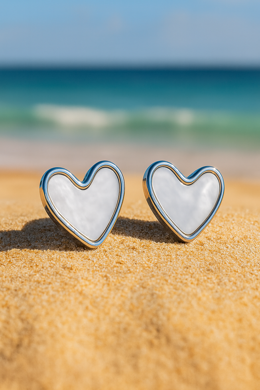 Jewello  gorgeous sterling heart shape design anti tarnish Korean earring for women and girls.