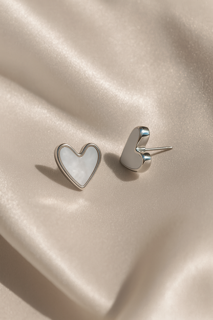 Jewello  gorgeous sterling heart shape design anti tarnish Korean earring for women and girls.