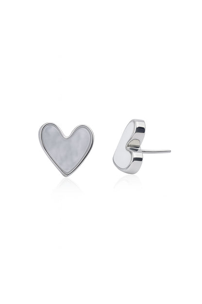 Jewello  gorgeous sterling heart shape design anti tarnish Korean earring for women and girls.
