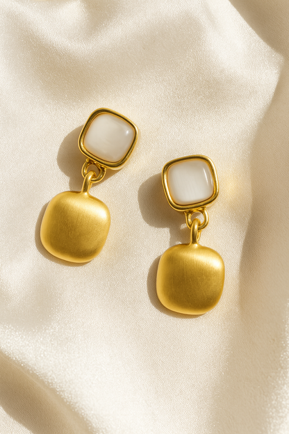 Jewello sterling gold plated anti tarnish Korean earring for women and girls.