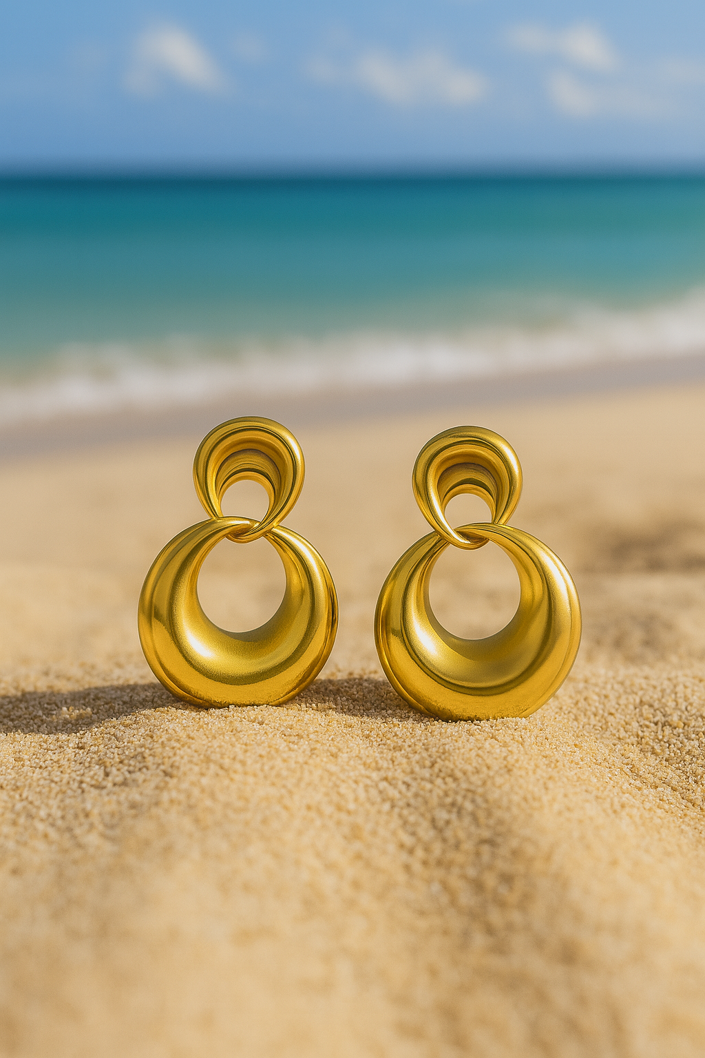 Jewello dainty sterling golden plated anti tarnish Korean earring for women and girls.