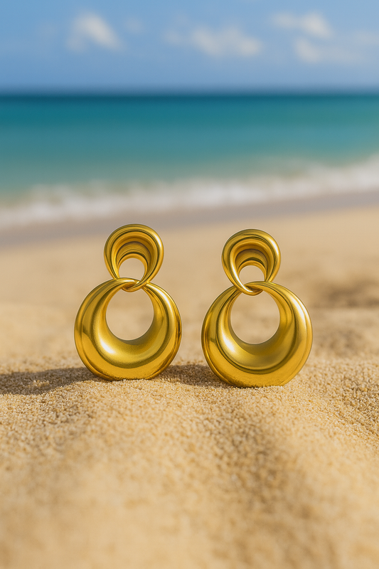 Jewello dainty sterling golden plated anti tarnish Korean earring for women and girls.