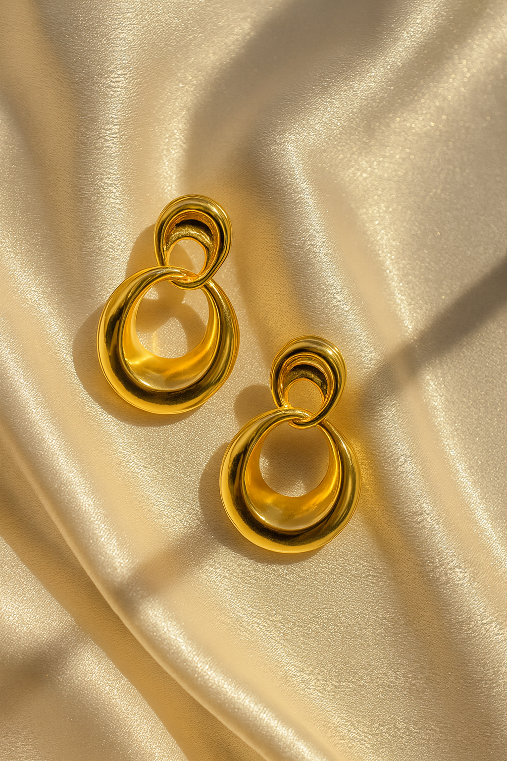 Jewello dainty sterling golden plated anti tarnish Korean earring for women and girls.