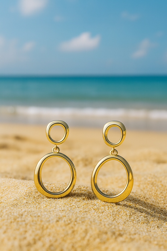 Jewello  fashionable gold-plated anti tarnish Korean earring for women and girls.