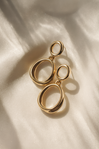 Jewello  fashionable gold-plated anti tarnish Korean earring for women and girls.