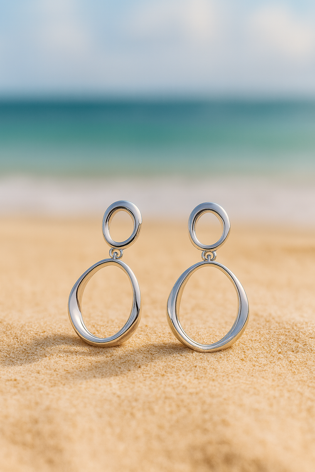Jewello trendy sterling silver plated anti tarnish Korean earring for women and girls.