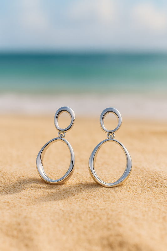 Jewello trendy sterling silver plated anti tarnish Korean earring for women and girls.