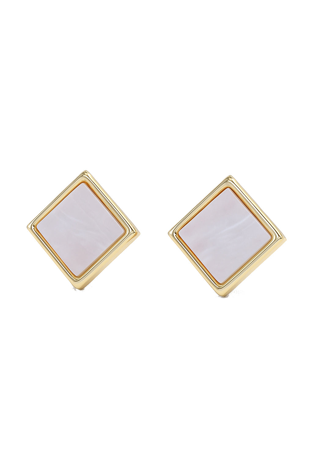 Jewello  dainty gold-plated square design anti tarnish Korean earring for women and girls.
