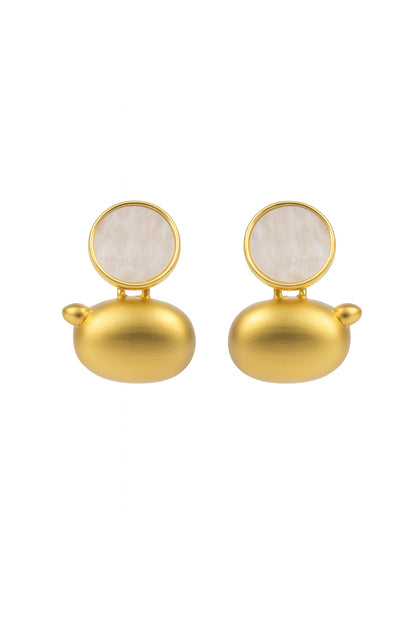 Jewello fancy gold plated anti tarnish Korean earring f for women and girls.