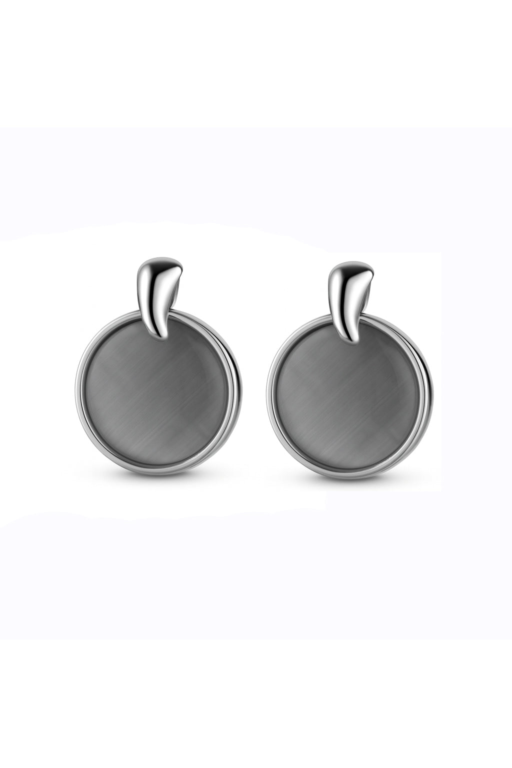Jewello trendy dainty silver plated circle design anti tarnish Korian earring for women and girls.