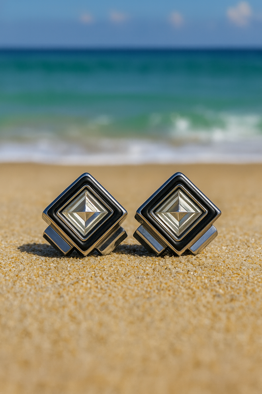 Jewello dainty fancy silver plated and shimmering stone stud anti tarnish Korean earring for women and girls.