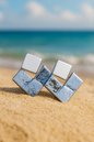 Jewello alluring silver plated square design anti tarnish Korean earring for women and girls.