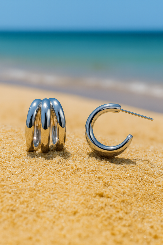 Jewello fashionable dainty silver plated Bali stud anti tarnish Korean earring for women and girls.