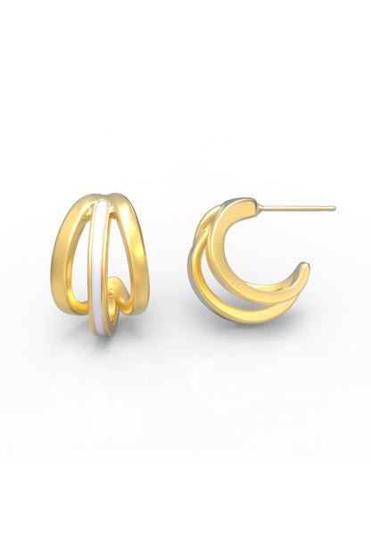 Jewello trendy golden plated Bali Korean earring for women and girls. Party wear earring, office wear earring, daily wear earring.