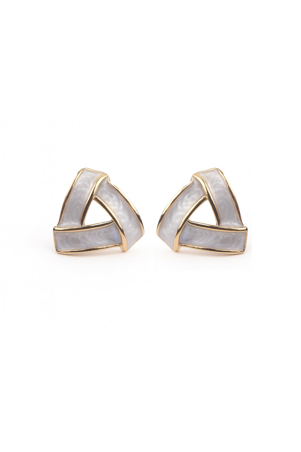 Jewello dainty elegant gold-plated triangle design anti tarnish Korean earring for women and girls.