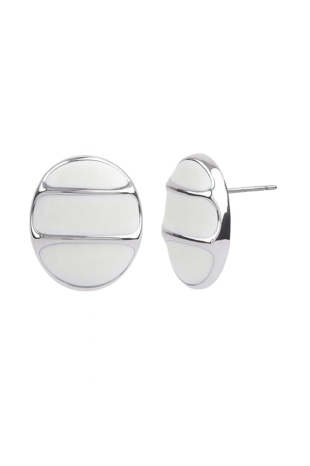 Jewello delicate silver-plated circle design anti tarnish dainty Korean earring for women and girls.