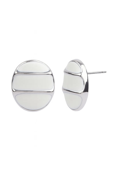 Jewello delicate silver-plated circle design anti tarnish dainty Korean earring for women and girls.