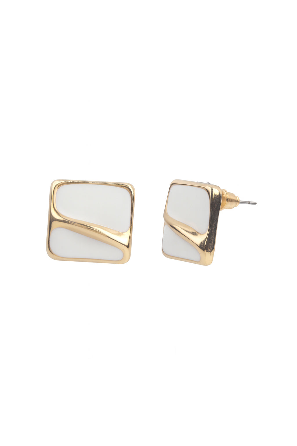 Jewello Adorable gold-plated square design dainty anti tarnish Korean earring for women and girls.