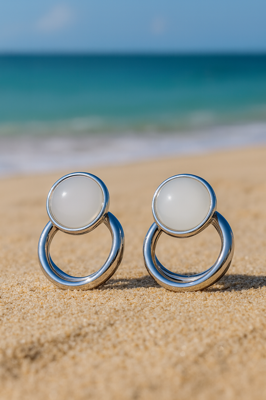 Jewello stylish silver-plated Bali design dangle Korean earring for women and girls.