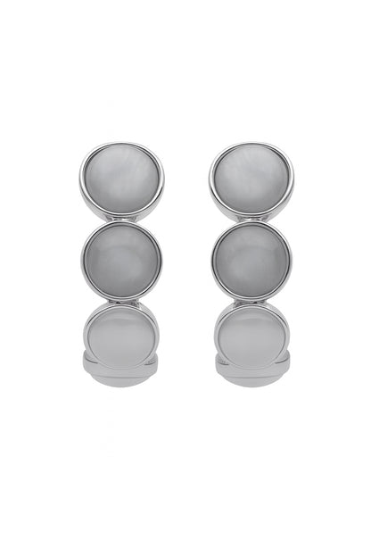 Jewello trendy silver-plated white stone stud anti tarnish Korean earring for women and girls.