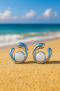 Jewello trendy silver plated half moon design with white stone stud dainty Korean earring for women and girls.