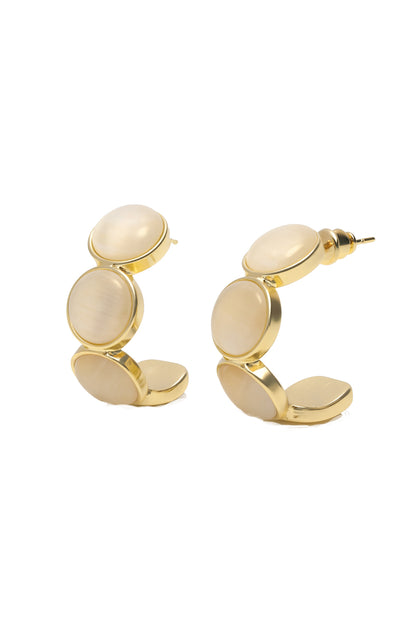 Jewello delicate gold-plated stone stud Korean earring for women and girls.