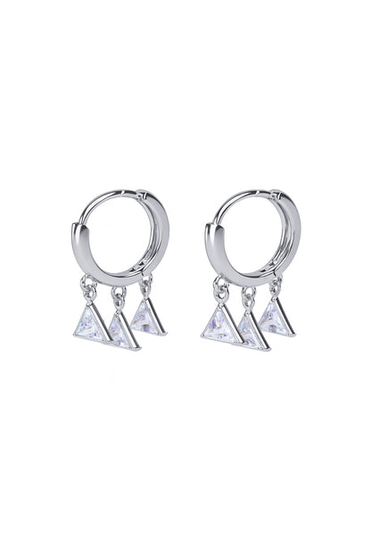 Jewello trendy silver-plated Bali design with white stone stud Korean earring for women and girls.