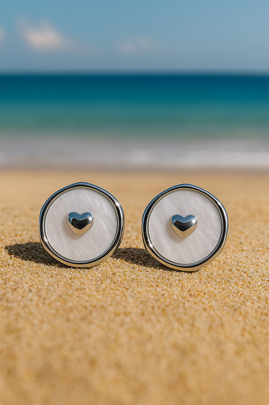 Jewello silver plated and white stone stud dangle Korean earring for women and girls.