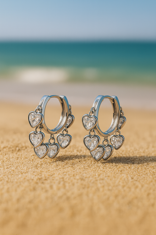Jewello trendy silver-plated Bali design with tringle shape stone stud anti tarnish Korean earring for women and girls.