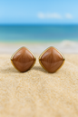 Jewello delicate gold-plated square design with brown stone stud anti tarnish dainty Korean earring for women and girls.