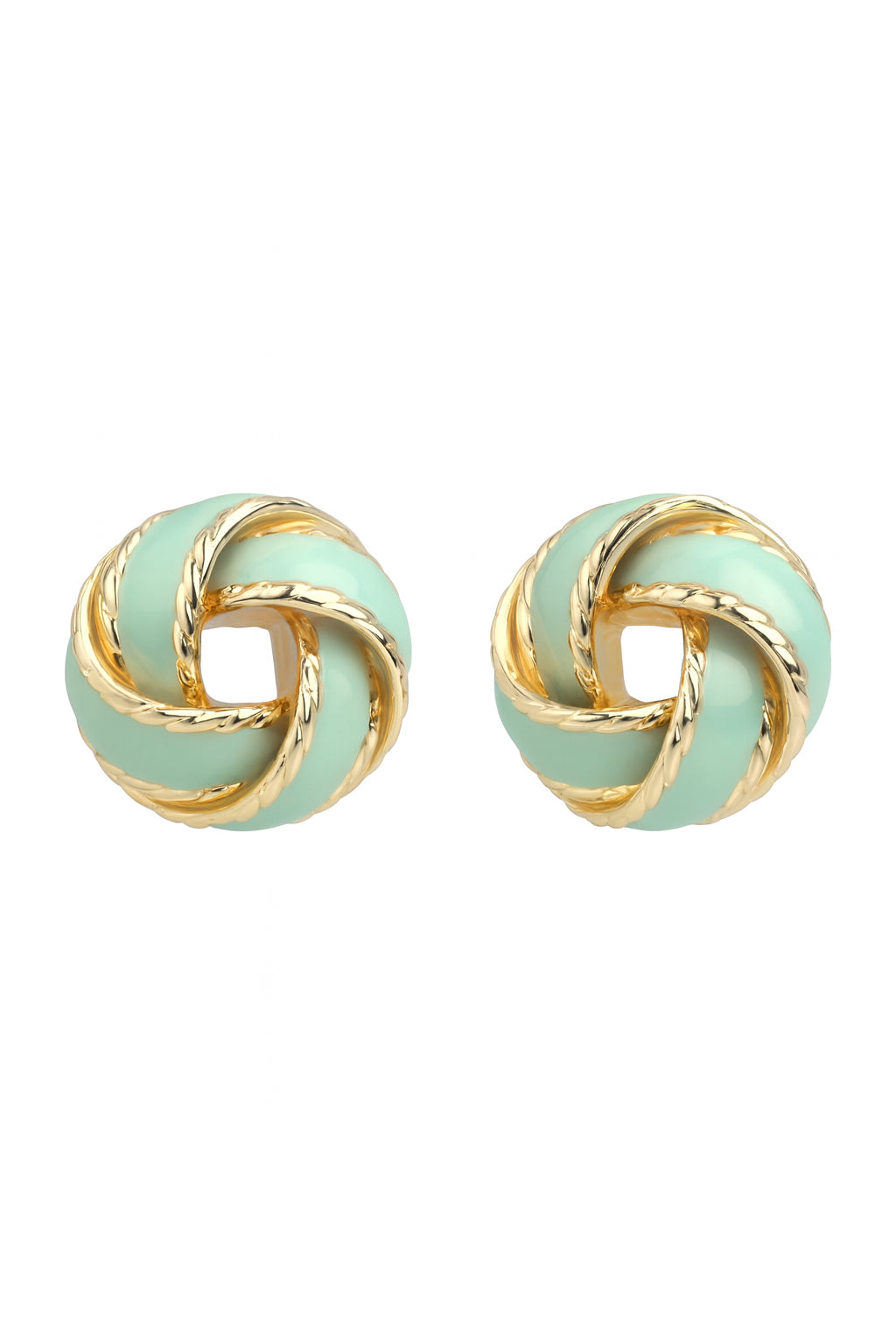 Jewello elegant gold plated green colour dainty Korean earring for women and girls.