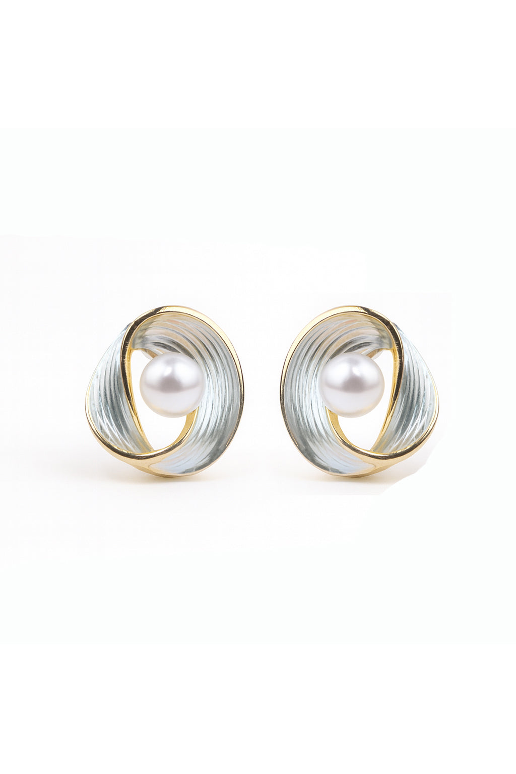 Jewello fashionable gold-plated pearl stud dainty Korean earring for women and girls. Daily wear earring, party wear earring, office wear earring. Gift for her.